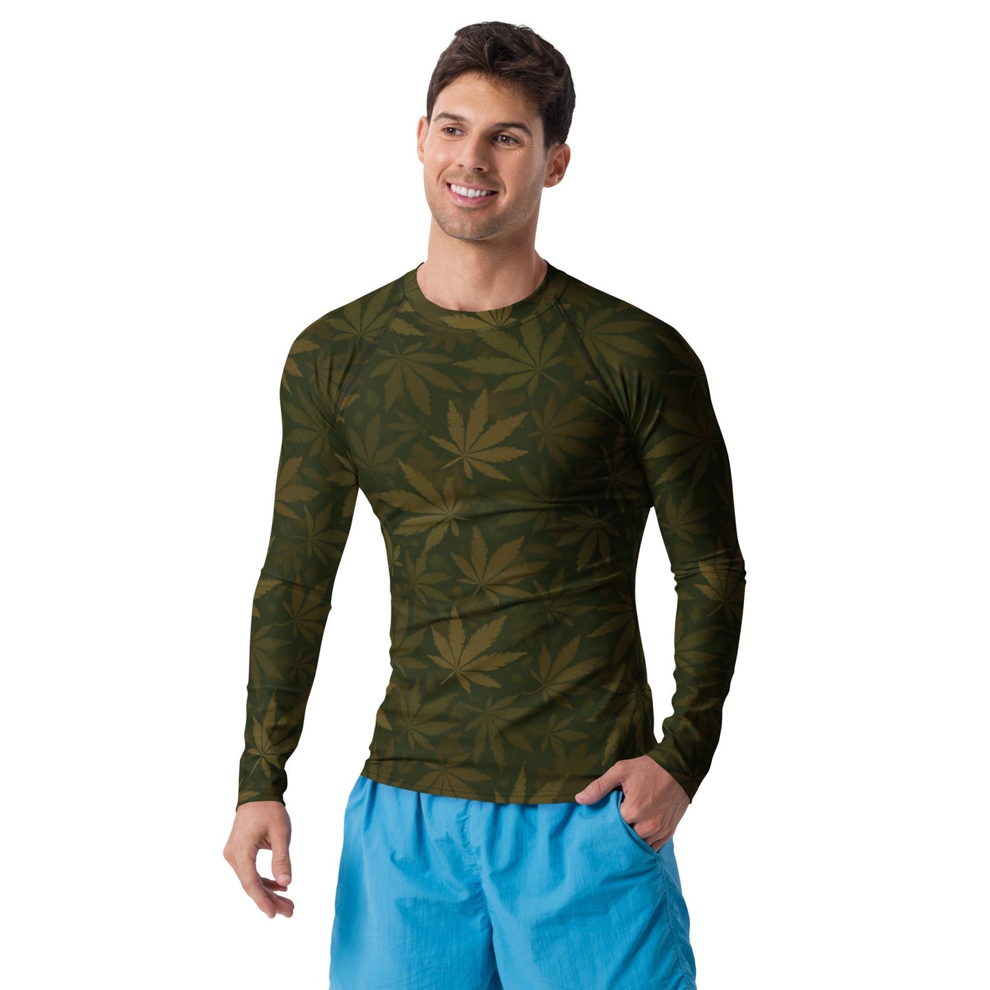 420 camo hunting Rash Guard