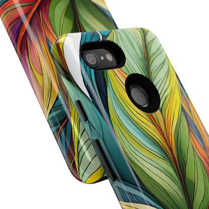 Vibrant Tropical Leaf Tough Phone Case