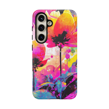 Neon Floral Tough Phone Case