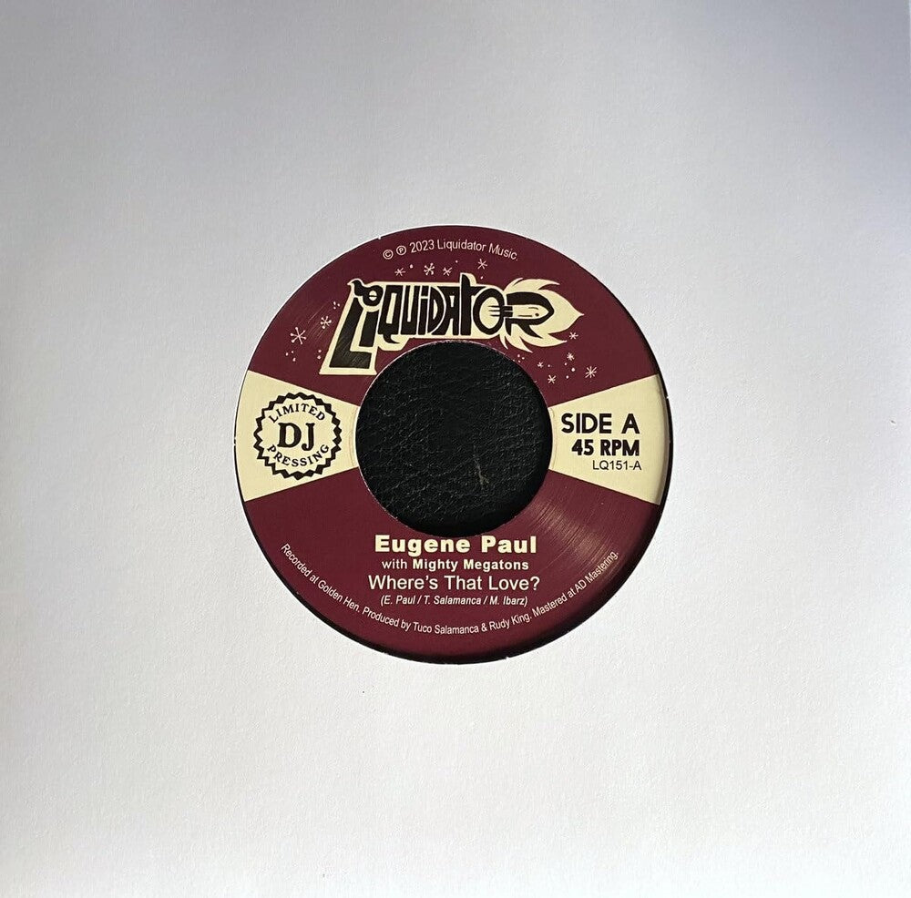 Eugene Paul  & Mighty Megatons - Where Is That Love (Spa) [7" Vinyl]
