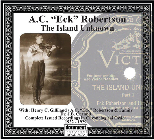 A Robertson .C.(Eck) - Island Unknown [CD]