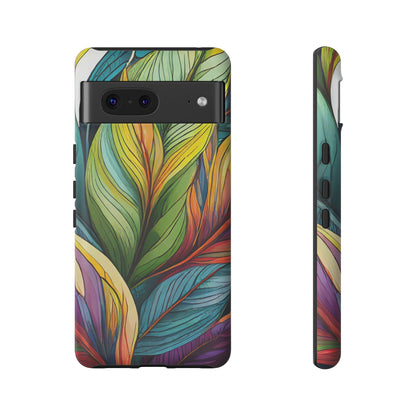Vibrant Tropical Leaf Tough Phone Case