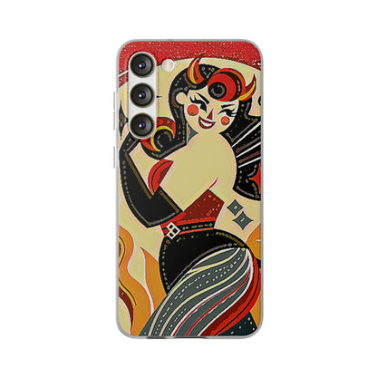 Red & Black Female Devil Flexi Phone Case