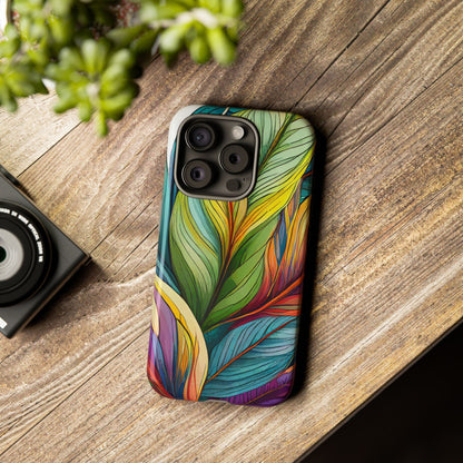 Vibrant Tropical Leaf Tough Phone Case