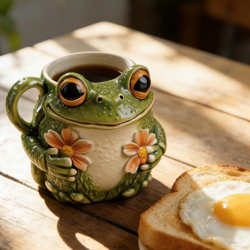 Garden Floral Tree Frog Mug