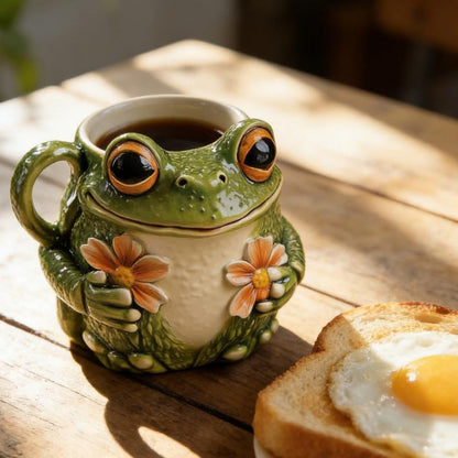 Garden Floral Tree Frog Mug