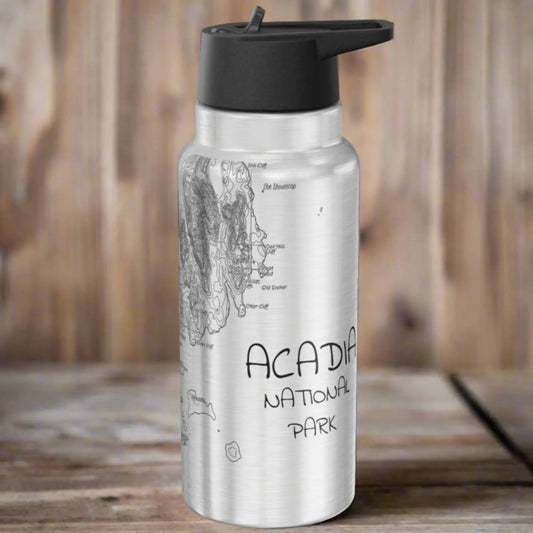 Acadia National Park Water Bottle Tumbler 32oz Double Wall Stainless Steel