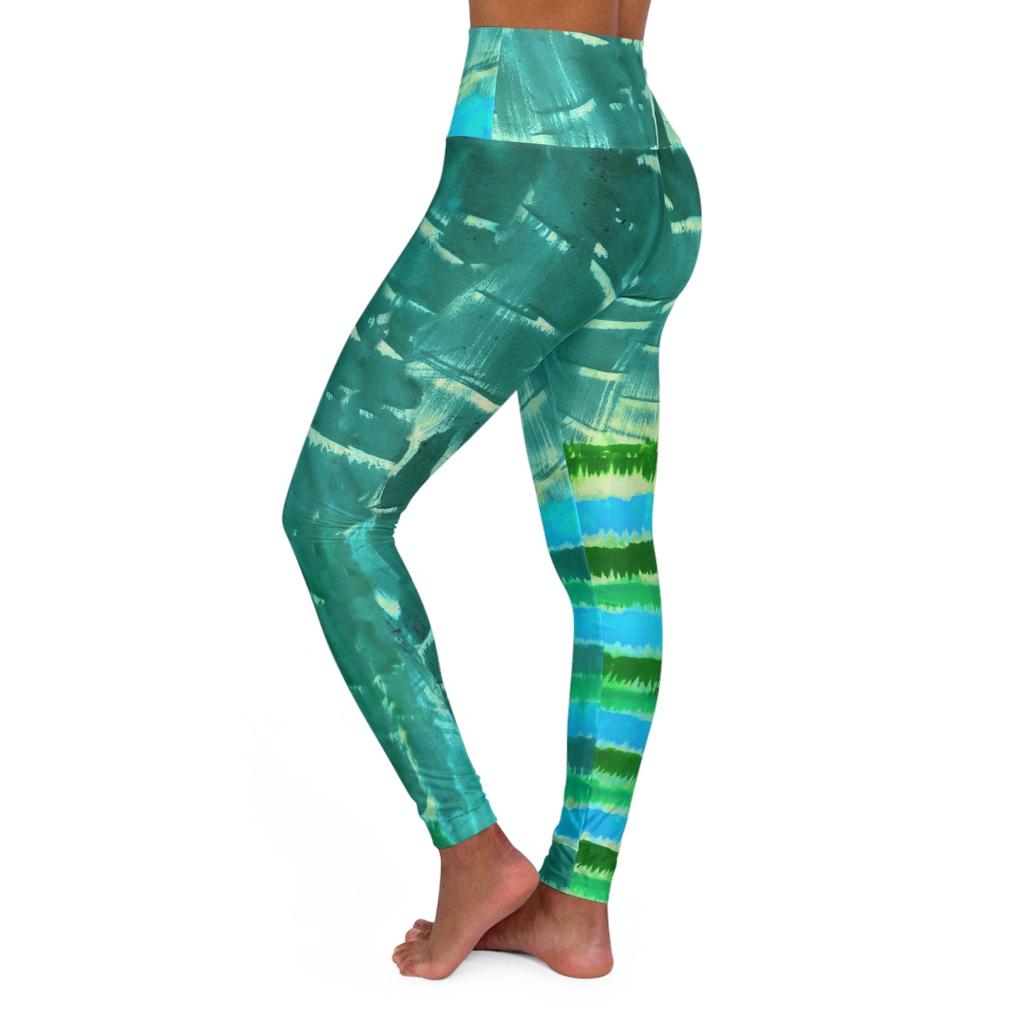 Jade & Turq Stone High Waisted Leggings