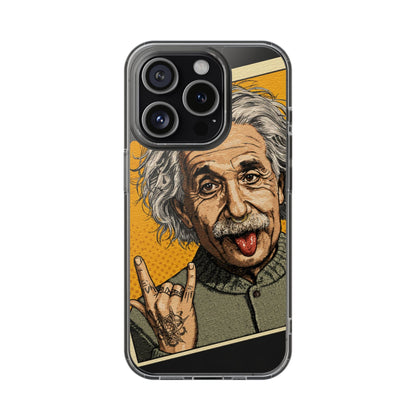 Edgy Einstein Clear Phone Cases