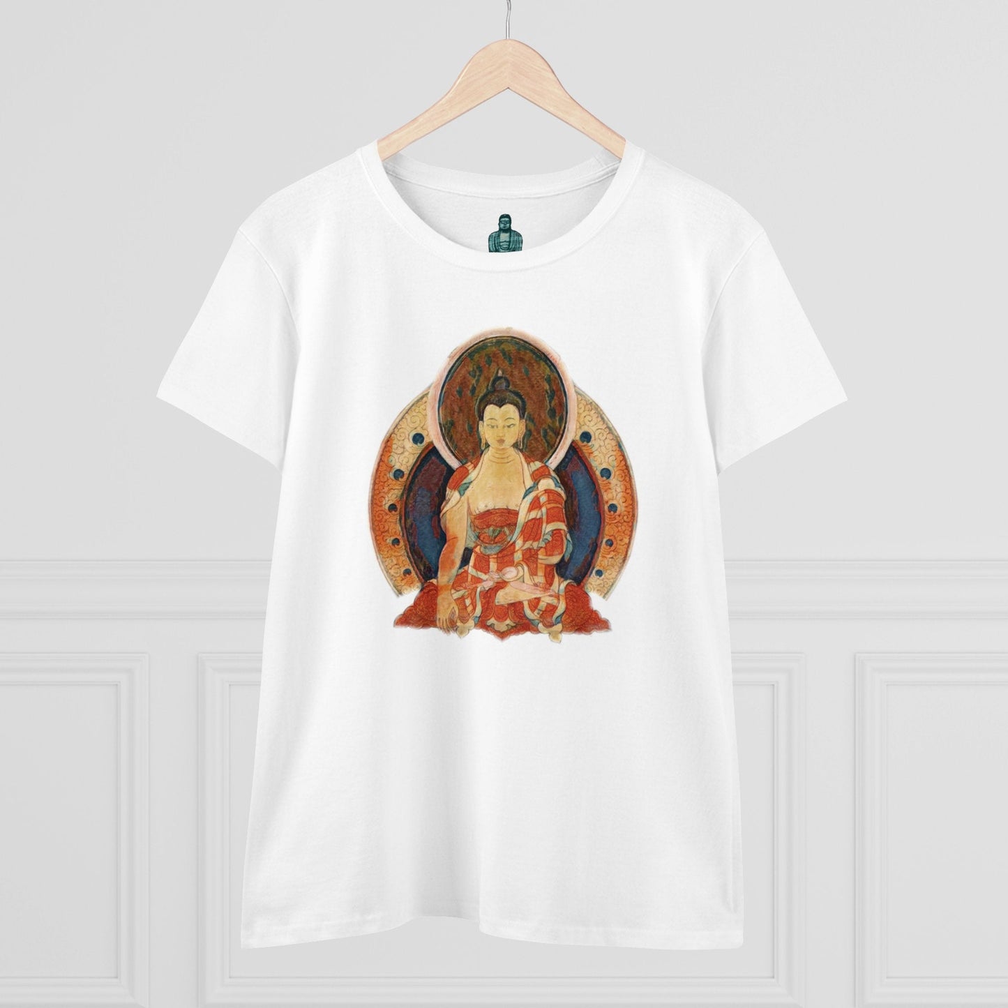 Buddha Gouache Print Women's Cotton Tee