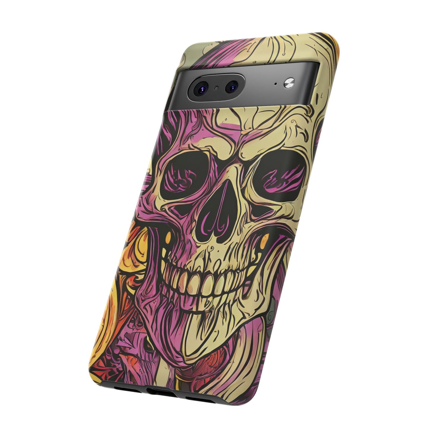 Abstract Purple Skull Tough Phone Case