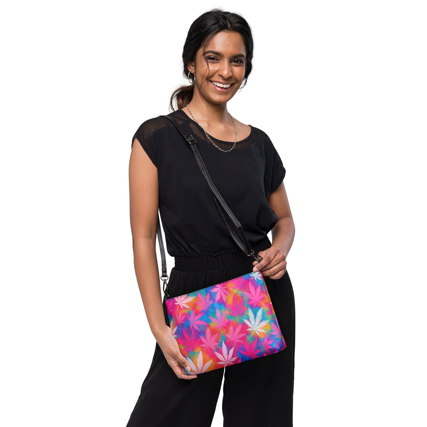 420 pink tie-dye Crossbody bag