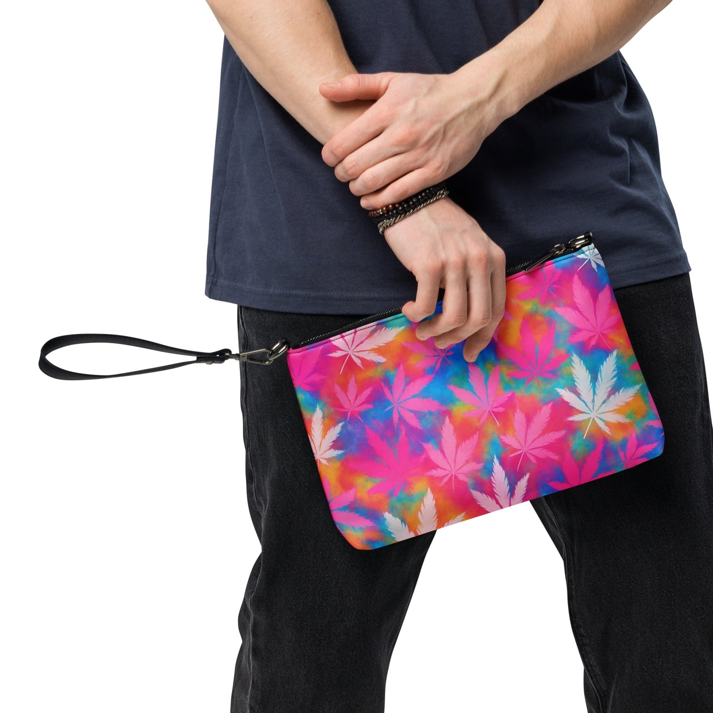 420 pink tie-dye Crossbody bag