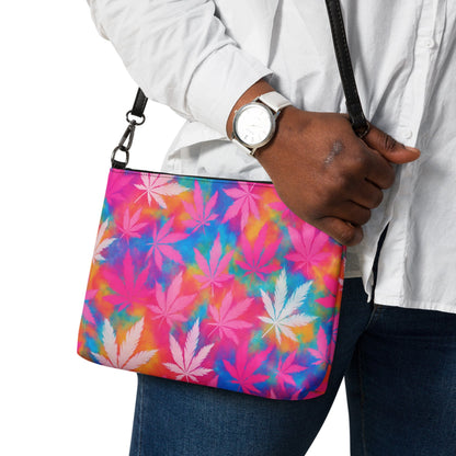 420 pink tie-dye Crossbody bag