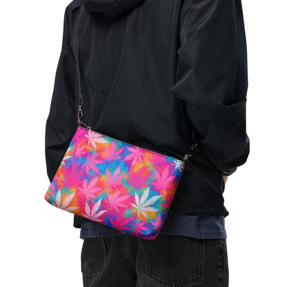 420 pink tie-dye Crossbody bag