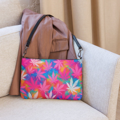 420 pink tie-dye Crossbody bag