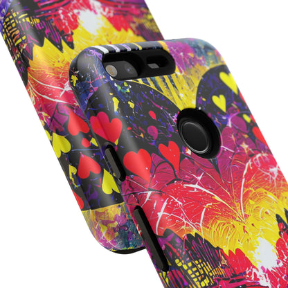 Vibrant Heart Sunset Tough Phone Case