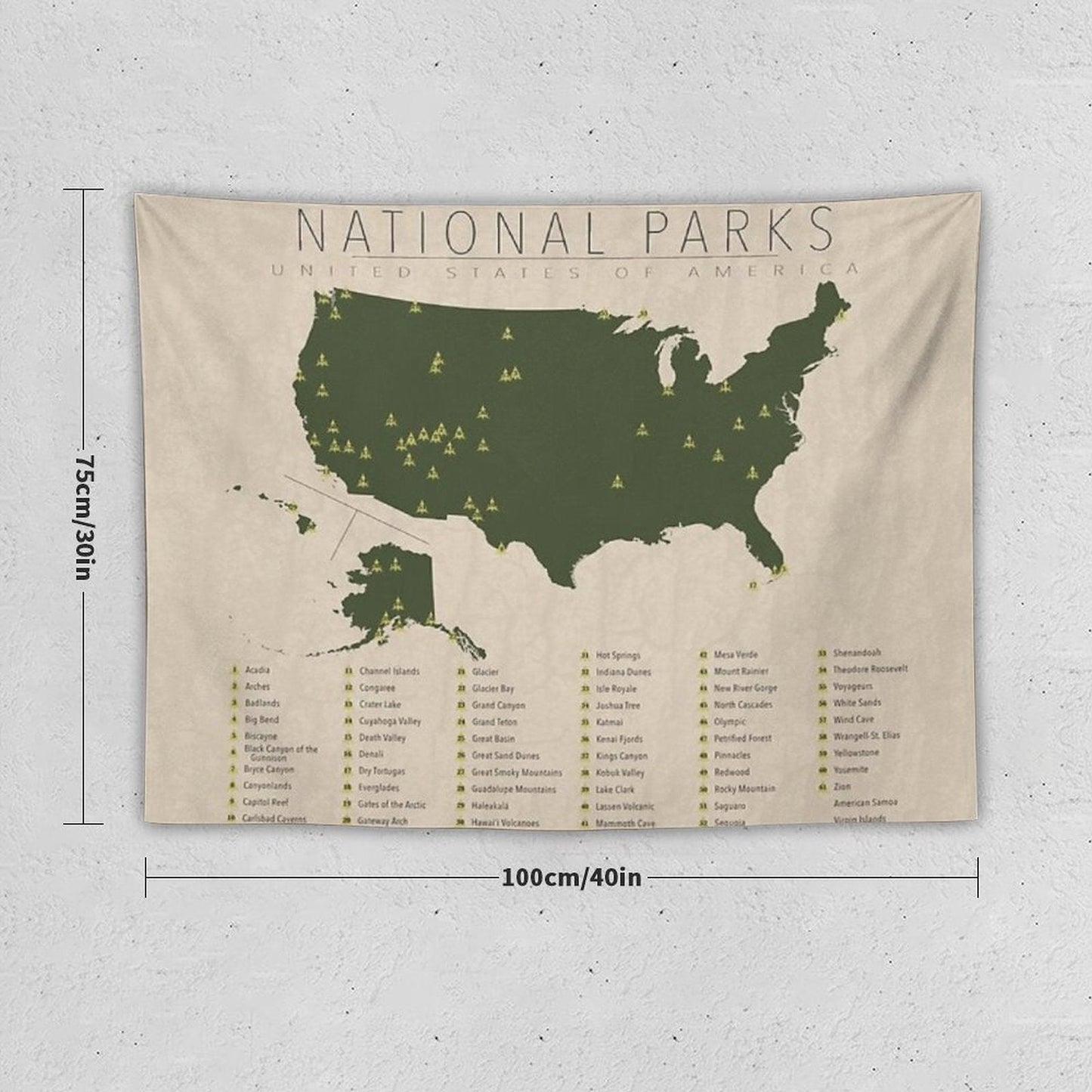 US National Parks Tapestry