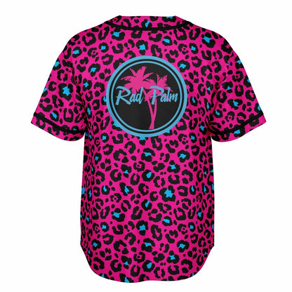Pink and Blue Leopard Reversible Baseball Jersey