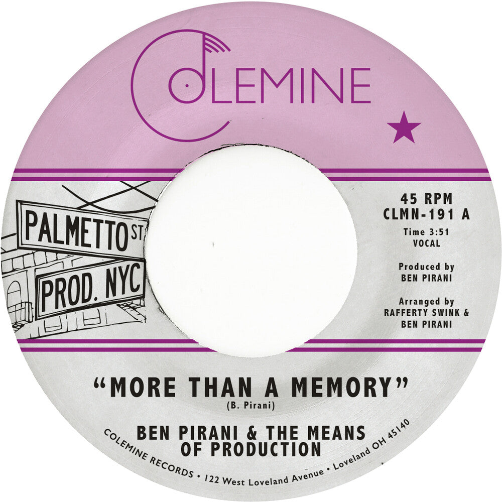 Ben Pirani - More Than A Memory (Can) [7" Vinyl]