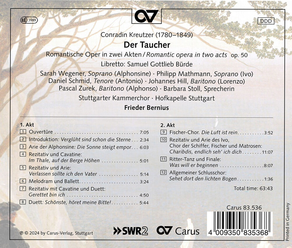 Kreutzer / Stuttgart / Wegener - Der Taucher [CD]