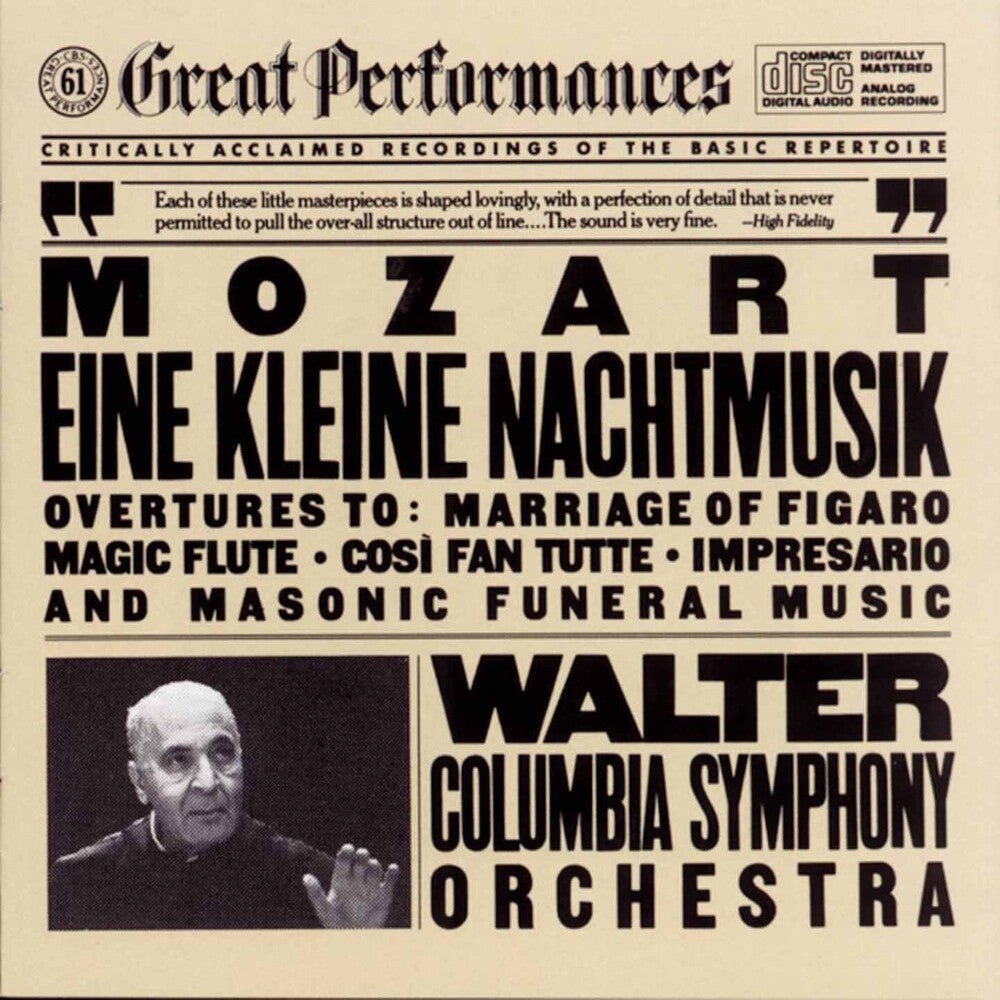Bruno Walter - Nachtmusik/Masonic Funeral/Ovt [CD]