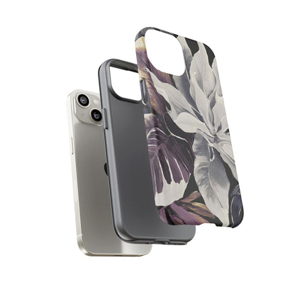 White & Plum Floral Tough Phone Case