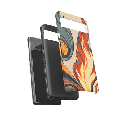 Artistic Flames Abstract Tough Phone Case