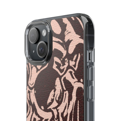 Gothic Abstract Skull Clear Phone Case