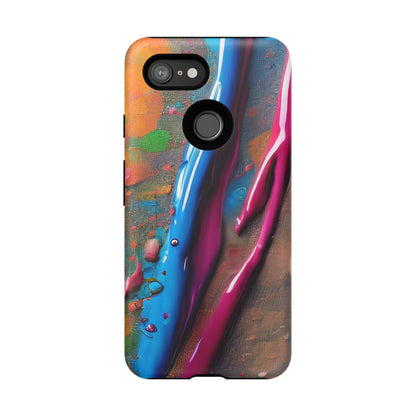 Colorful Artistic Paint Splatter Tough Phone Case