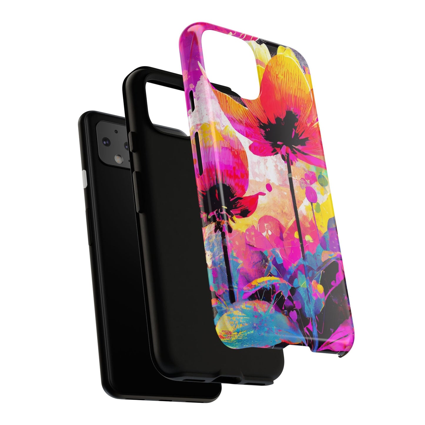 Neon Floral Tough Phone Case