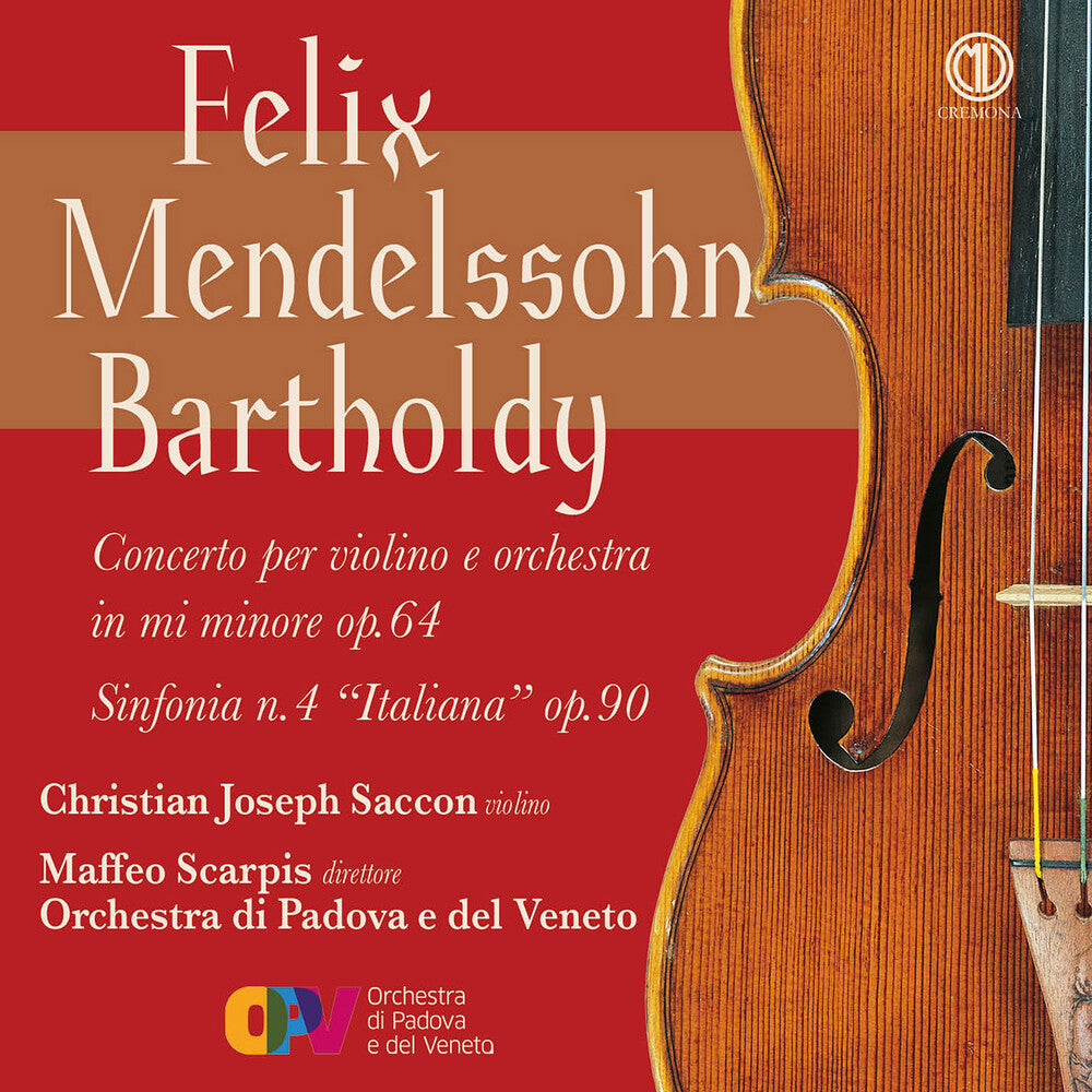 Bartholdy / Saccon / Orchestra Di Padova - Concerto Per Violino E Orchestra In Mi Minore Music CD