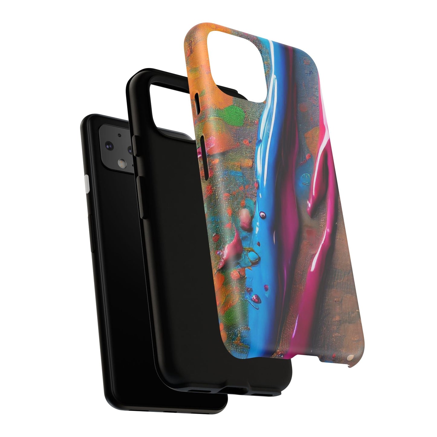Colorful Artistic Paint Splatter Tough Phone Case