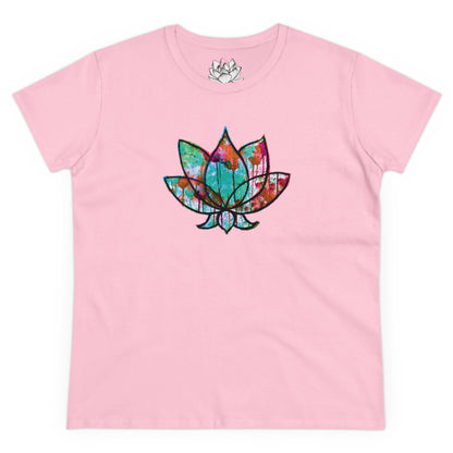 Graffiti Lotus Bloom Women's Cotton Tee