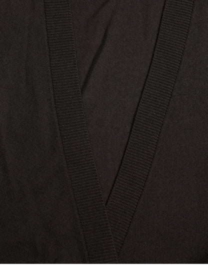 Dolce & Gabbana Black Wool V-neck Crossed Cardigan Sweater