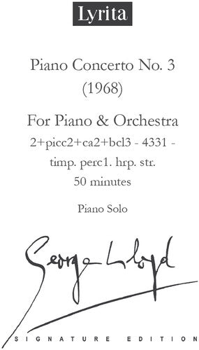 Lloyd,george - Piano Concerto No. 3 Piano Score - Special Products