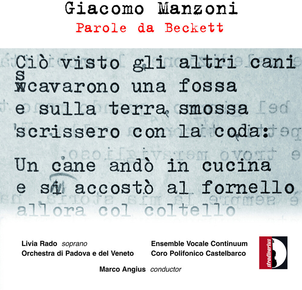 Manzoni / Rado / Ensemble Vocale Continuum - Parole Da Beckett [CD]