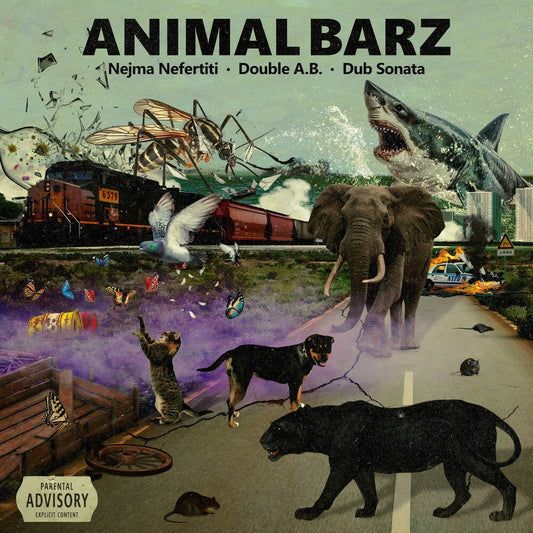 Nejma Nefertiti, Double A.B. & Dub Sonata - Animal Barz [LP] Vinyl Record