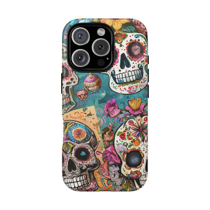 Vibrant Sugar Skull Tough Phone Case
