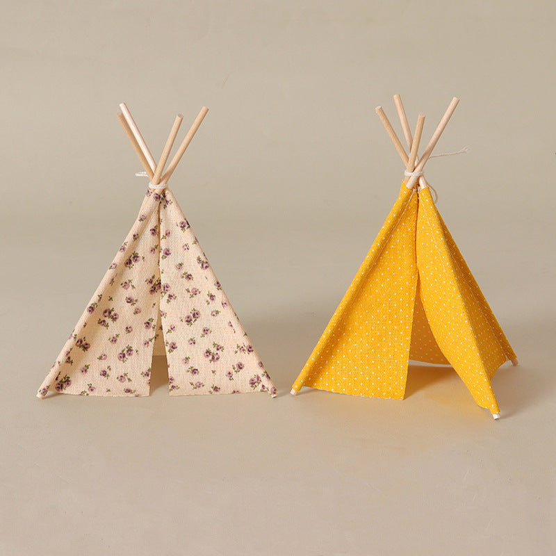 Miniature Camping Tent Hide & Photo Prop