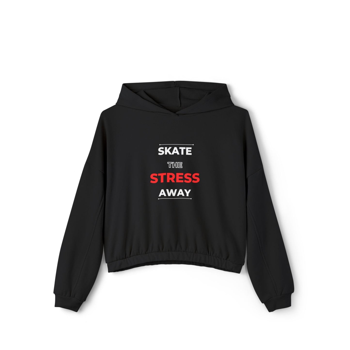 Women’s Cropped Skate the Stress Away Hoodie