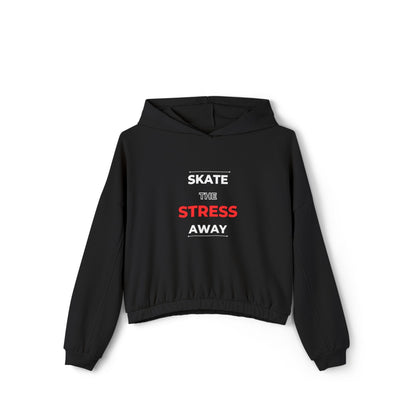 Women’s Cropped Skate the Stress Away Hoodie