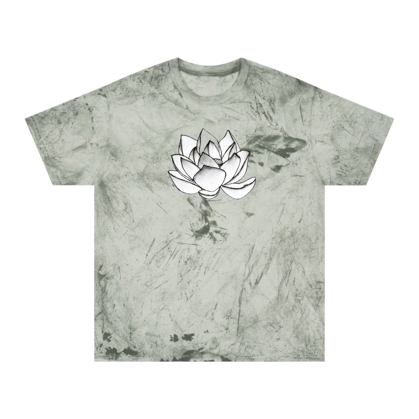 Lotus Flower Sketch Industrial Dye Premium T-Shirt