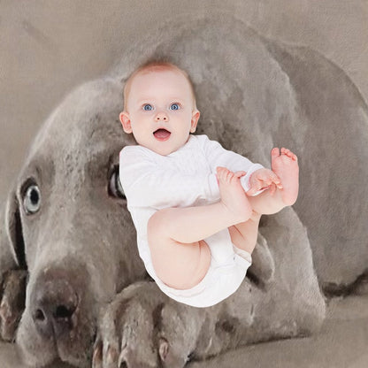 Weimaraner Puppy Throw Blanket