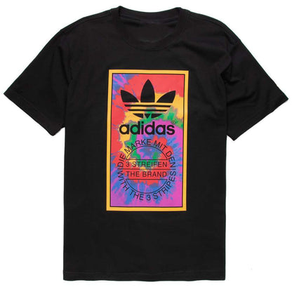 adidas Originals Kid's  Tie-Dye Tongue Label Tee - Black