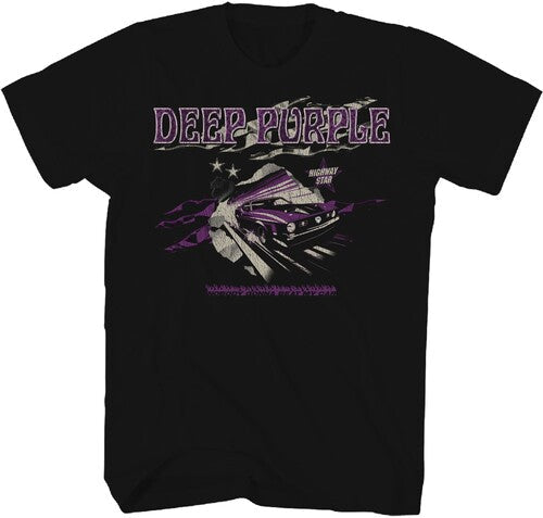 Deep Purple Highway Star Tshirt 2xl Blk 24dpp021a5 - Deep Purple Highway Star Tshirt 2xl Blk 24dpp021a5 - Apparel