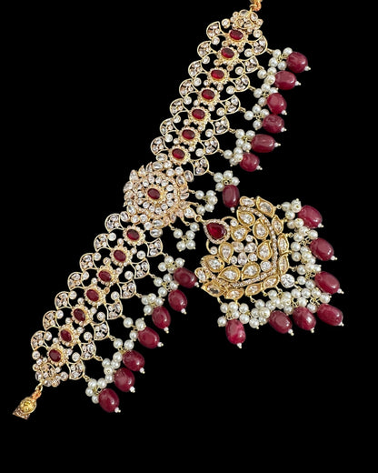 BR491 SHAIRA ruby bridal set ( READY TO SHIP )