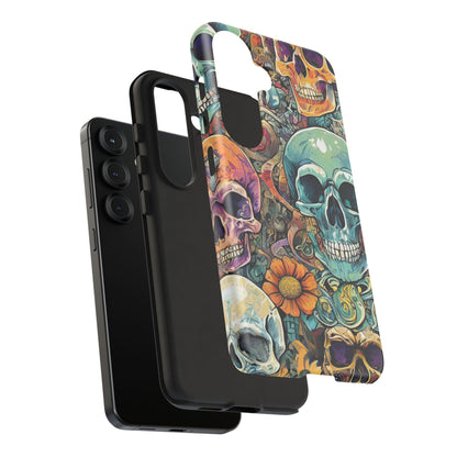Artistic Skull Collage Tough Phone Case