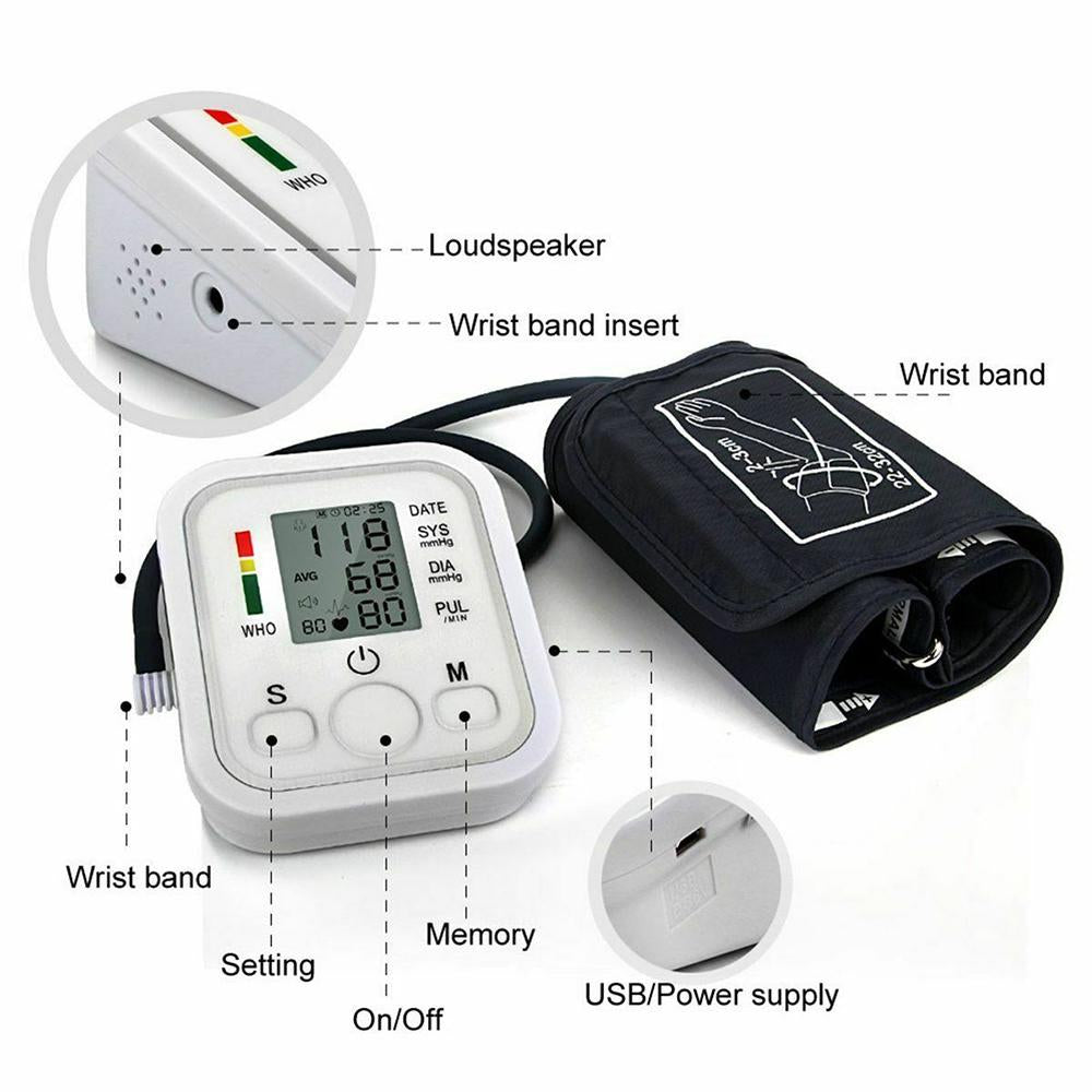 Arm Automatic Blood Pressure Monitor Measuring Arterial Pressure SP