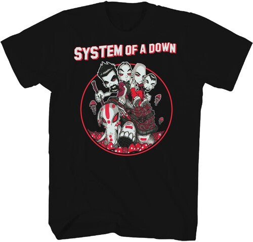 System Of A Down Mushroom People Tshirt Large Blk - System Of A Down Mushroom People Tshirt Large Blk - Apparel